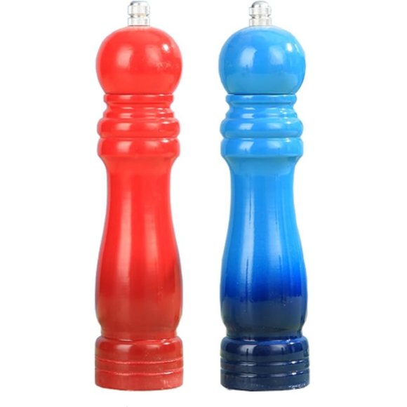 Set of 2 - 8" Wooden Salt & Pepper Grinder - Salt & Pepper Mill Set - Picture 1 of 10